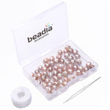 BEADIA Natural Pearl Beads Potato 6-7mm Purple Freshwater Cultured Loose Gemstone Beads for DIY Jewelry Making 13.8''/Strand HQ