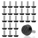 WAFJAMF 24 PCS 1/4 UNC Thread Adjustable Furniture Levelers Screw in Threaded, Adjustable Levelers Feet Screw On Furniture Glide