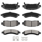 AUTOMUTO 8PCS Front & Rear Disc Brake Pads Set D883 D882 For Buick Rainier For Chevrolet SSR Trailblazer Trailblazer EXT For GMC