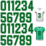 WILLBOND 24 Pcs Iron on Numbers, Jersey Heat Transfer Numbers 0 to 9 for Team Uniform T-Shirt Football Basketball Baseball(Olive