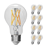 Feit Electric A19 LED Light Bulb, 75W Equivalent, Dimmable, E26 Base, 2700K Soft White, 1100 Lumens, Clear Glass Filament Light 