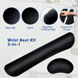 TONOS Keyboard Wrist Rest - 17 Wrist Rest for Computer Keyboard with Memory Foam, Ergonomic Design Wrist Rest Set for Easy Typ