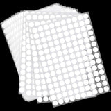 2800 Pieces White Round Dot Stickers 3/4 Inch Diameter Circle Dot Labels