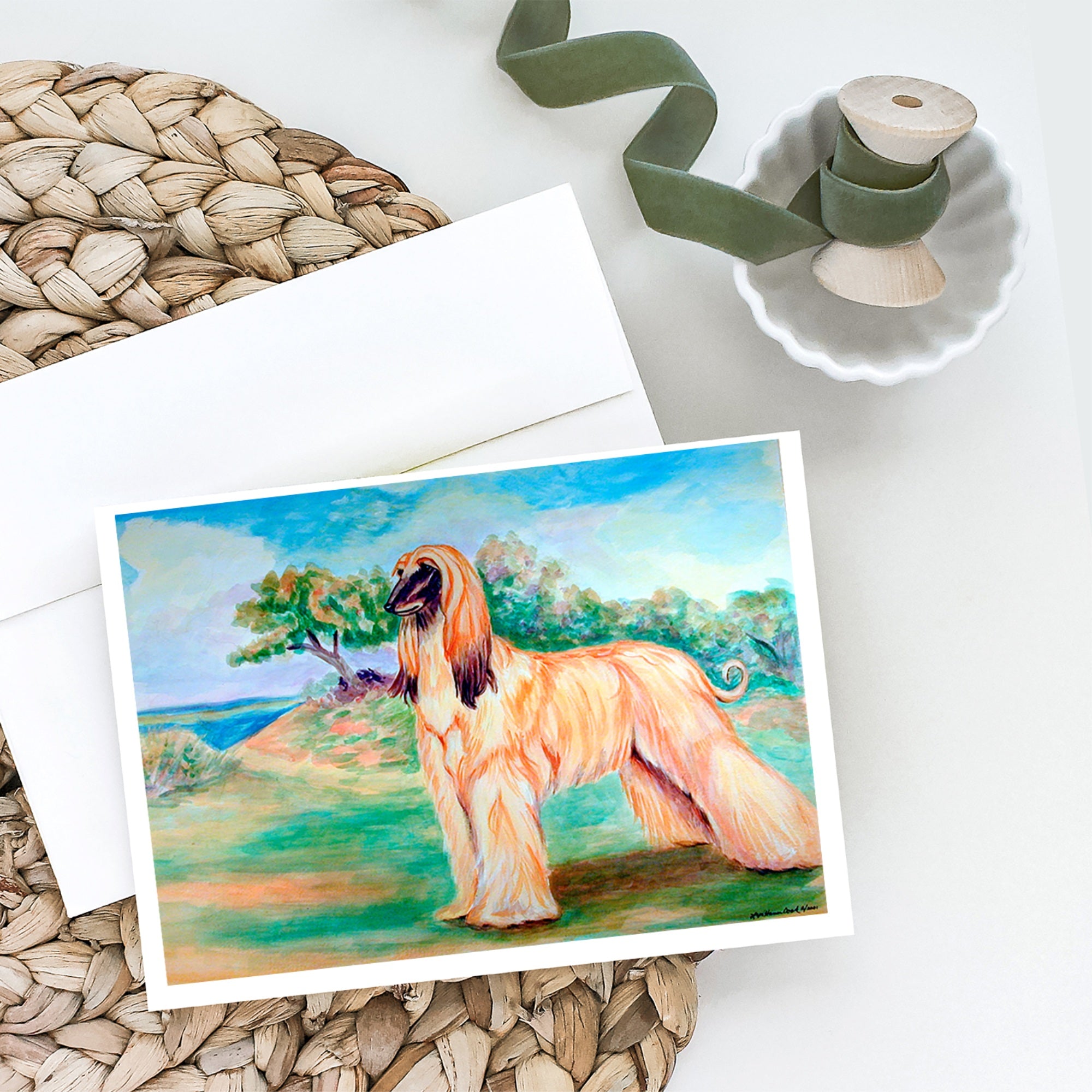 Afghan Hound Greeting Cards And Envelopes Pack Of 8