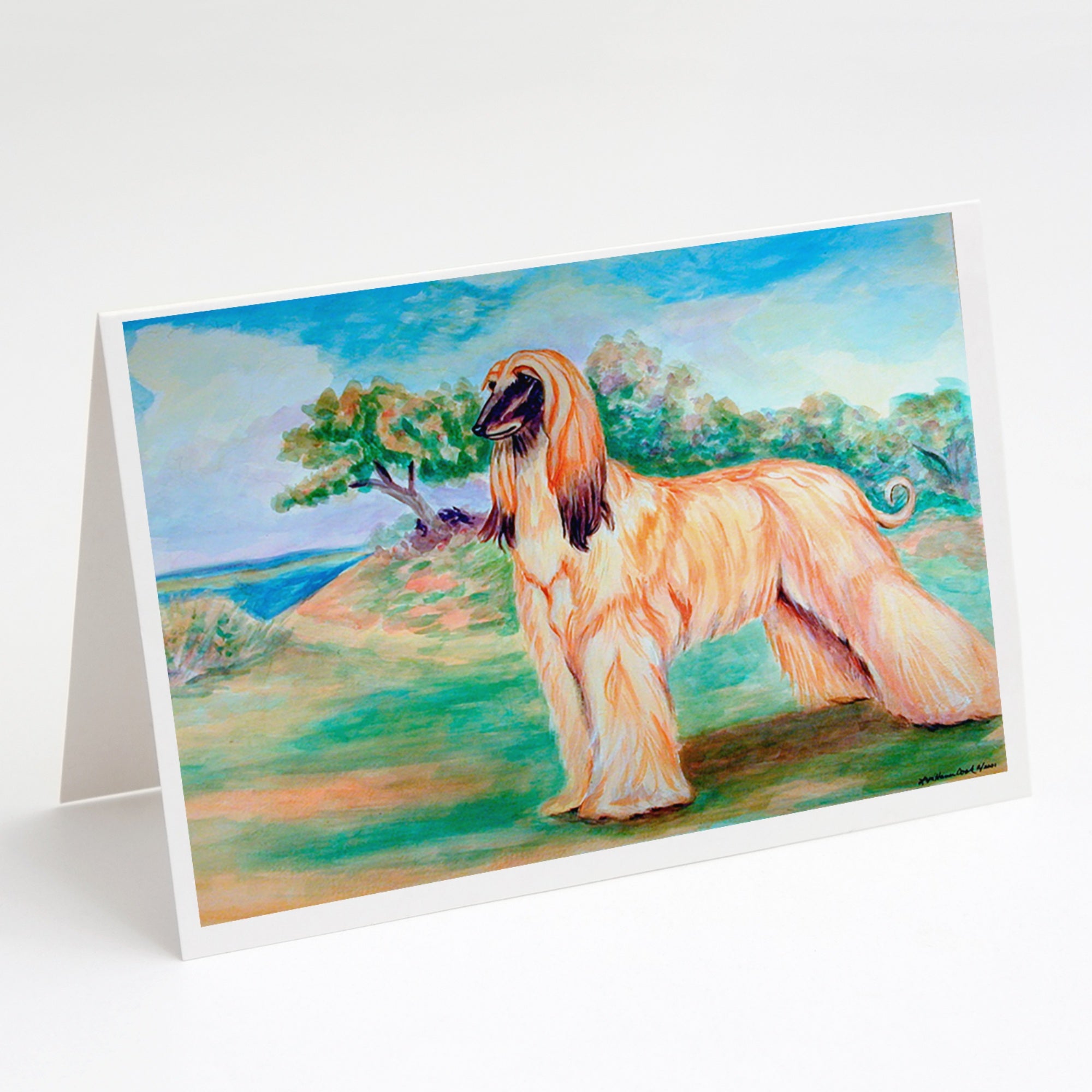 Afghan Hound Greeting Cards And Envelopes Pack Of 8