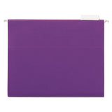Universal UNV14120EE 1/5Cut Tab Deluxe Bright Color Hanging File Folders Letter Size, Violet (25/Box)
