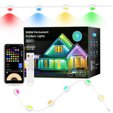 APPECK Permanent Outdoor Lights 50ft with 36 RGBW LEDs, 111 Scene Modes, Eaves Lights with 40lm Warm White, for Daily Holiday Ho