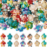 SUNNYCLUE 1 Box 70Pcs 7 Colors Turtle Beads Bulk Sea Turtle Bead Charms Synthetic Turquoise Ocean Animal Tortoise Loose Spacer B