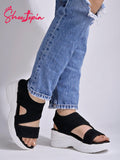 Shoetopia Women'S Sandal-3 Kids Uk (Girls-Milton-Black)-Eu36,Black,3,B0D4VQQ3Q1