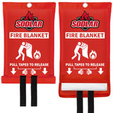 Fire Blanket Emergency for Home Kitchen - 40x40 Fireproof Safety Protection Fiberglass Flame Retardant Blankets Survival Essenti
