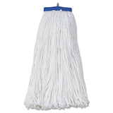 Boardwalk Mop Head, Economical LieFlat Head, Rayon Fiber, 20oz, White, 12/Carton