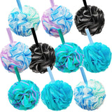 10 Pcs Shower Loofahs,Bath Shower Loofah Sponge,Exfoliating Shower Pouf Balls for Women,Men,Body Wash Bathroom,Exfoliate with Be