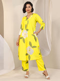 Libas Women'S Cotton Blend Kurta Sets (99226_Yellow_M)
