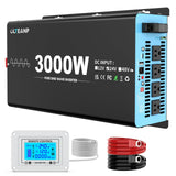 New Upgraded 24V 3000 Watts Pure Sine Wave Inverter, 24V DC to 110V/120V AC Power Inverter with 4 AC Outlets, USB Port, Type-C P