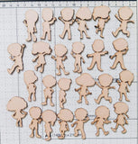 SIDDHANT Arts SACO 002(005) CHILDERNS(24PCS) Plain MDF Blanks Cutouts for DIY, Artwork, Decoupage, Mix Media. Scrapbook, Craft e