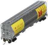 Bachmann Trains - Canadian 4 Bay Cylindrical Grain Hopper - Government Of Canada - Yellow - Ho Scale
