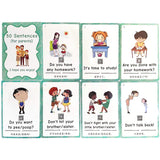 100 Parent-Child Daily Conversation Starters Cards with Picture - Fun Family-Friendly Vivid Question Cards Game for Kids - Learn