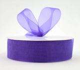 Ribbon Bazaar Plain Sheer Organza 7/8 Regal Purple 100yd Spool 100% Nylon Ribbon