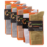 Footprints Organic Cotton And Bamboo MenS Formal Socks Pack Of 5 (2 Grey, 1Beige, 1White, 1Khakhi)