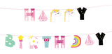 My Party Suppliers Rainbow Unicorn Banner/Unicorn Happy Birthday Banner Decorations Supplies/Unicorn Theme Decoration/Unicorn Ha