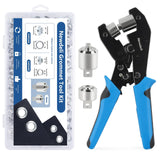Newdeli Grommet Tool Kit 3/8 1/4 inch Grommet Plier with 500 Pairs 3/8 1/4 Metal Eyelets and Grommets for Fabric Tarps Leather 1