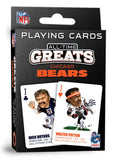 MasterPieces Playing Cards - Chicago Bears All-Time Greats Playing Cards - Officially Licensed Playing Card Deck for Adults, Kid