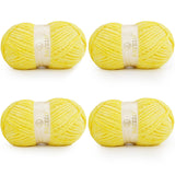 BATELO Velvet Chenille Yarn for Crocheting & Knitting 1440 Yards, Soft Thick Fluffy Bulky Blanket Yarn, 4 Pack of 10.5oz (Vibran