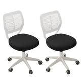 JPBSTO Armless Desk Chair, Height Adjustable Swivel Office Rolling Task Chairs with Soft Mesh Padded Cushion, Ergonomic Small St