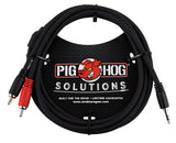 Pig Hog Pb-S3R03 3.5 Mm To Dual Rca (Male) Stereo Breakout Cable, 3 Feet
