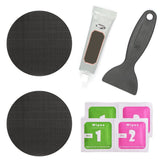 Ifeolo Trampoline Patch Repair Kit 4 Inch Circle On Patches Repair Trampoline Mat Tear Or Hole In A Trampoline Mat - Pack Of 2 -Like New