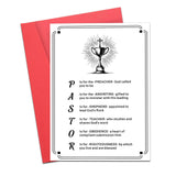 Pastor Appreciation Cards, Pastor Gifts for Men Women, Thank You Gifts for Pastor, Pastor Birthday Card, Pastor Anniversary Card