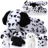 Skylety 5 Pcs Dog Stuffed Animal Puppy Stuffed Animal with Babies Inside 1 Big Mommy with 4 Mini Baby Cute Soft Puppies for Chil
