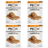Peak Refuel Cookie Bites 4-Pack | Freeze Dried Backpacking and Camping Food | Tasty Trail Treat | High Protein Snack Packs
