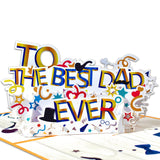 GREETING ART Pop Up Fathers Day Card for Dad, 3D Happy Fathers Day Card from Son Daughter Wife, Best Dad Ever, Greeting Gift Car