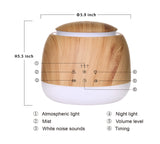 White Noise Machine and Aromatherapy Essential Oil Diffuser,with 7-Color Lights,10 Soothing Sounds, 2 Night Light,3 Timer and Wa