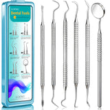 CATACC PRO Dental Tools, Dental Pick for Teeth Cleaning, Stainless Steel Hygiene Kit with Tooth Scraper Plaque Tartar Remover - 