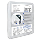 Kotap 24 x 24 Ft. Heavy-Duty Protection/Coverage Tarp, Superior Weave for Greater Longevity 8-mil, Multi-Use, Waterproof, White,