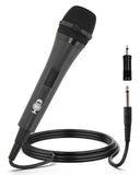 Singing Machine Wired Microphone for Karaoke, (Black) - Unidirectional Dynamic Vocal Microphone - Plug-in Microphone for Karaoke