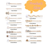 Doromy 15 Packs Rhinestone Faux Pearl Wedding Hair Accessories - Elegant Golden Bobby Pins, Hollow Design Hair Clips and Barrett