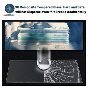 Ruiya Screen Protector for Chevy Camaro(SS, ZL,1LS, LT, LT1) 2016-2024 Chevy Camaro Accessories 9HD Tempered Glass Compatible wi
