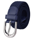 Pinkit Stretchable Braided Belt For Women/Ladies/Girls (Fits Waist Size 24 To 30) Navy Blue Colour (Pack Of 1)