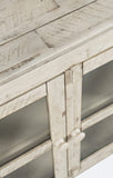 Jofran Inc. Rustic Shores Coastal Distressed Acacia Credenza Cabinet With Storage