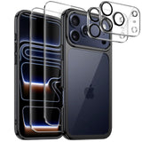 JETech 5 in 1 Case for iPhone 17 Pro Max 6.9-Inch with 2 Pack Each Tempered Glass Screen Protectors and Camera Lens Protectors, 
