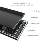 Wireless Keyboard and Mouse, Vssoplor Rechargeable Quiet Full-Size Keyboard and Mouse Combo Set Ultra Slim Design for Laptop, PC