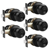 Probrico Front Entry Door Knobs with Lock and Key, Exterior Door Locks, Keyed Alike Door Locksets, 5 Pack