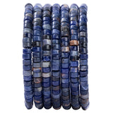Natural Blue Sodalite Stone Spacer Beads 6x3mm 38cm/str Flat Round Loose Semi Gemstone Caps for Making Bracelets Necklace