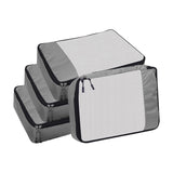 Gomajo Nylon Packing Cubes Travel Organizer Cubes For Luggage Size Medium (Set Of 4),Grey