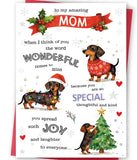 FANCYLUCKY Funny Christmas Card for Mom, Best Gifts for Mom Christmas from Daughter Son, Mother Xmas Holiday Cards