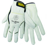 Tillman Medium 11 Pearl and Black Top Grain Goatskin and Dupont Kevlar Unlined TrueFit TIG Welders Gloves with Short Cuff and K