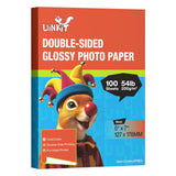 Uinkit Double Sided Photo Paper Glossy 100 sheets 5x7 54lbs Inkjet for Dye Ink 200Gsm kPicture 5 x 7 9.5Mil for Inkjet Printing 